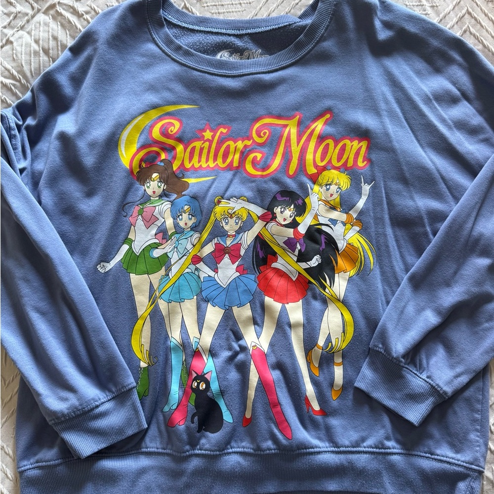 Target Blue Sailor Moon Crew Neck Sweater